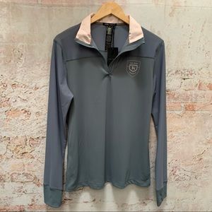 Noel Asmar Selina 1/4 Zip Steel Blue Top